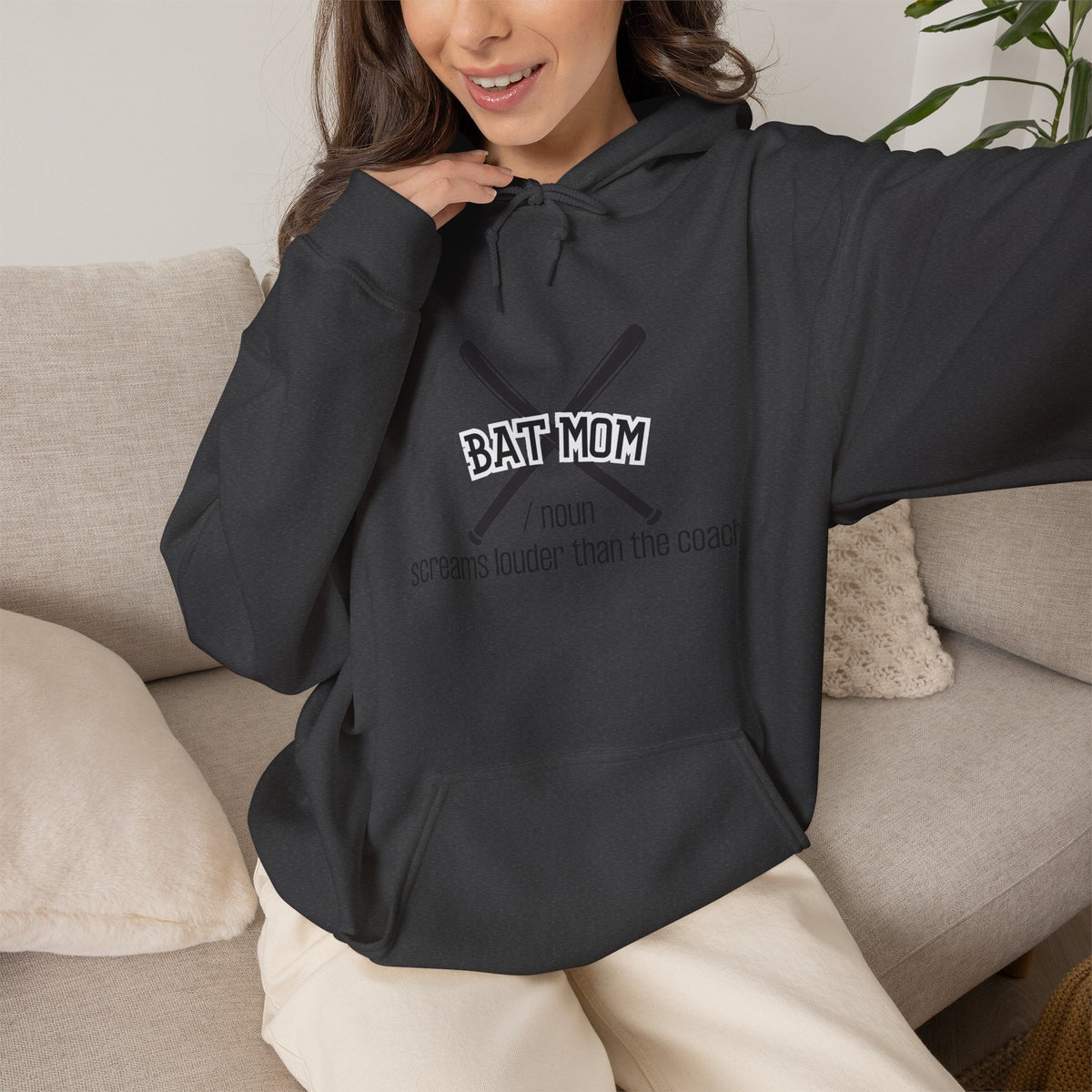 Bat Mom Baseball Hooded Sweatshirt, Baseball Mom Hoodie