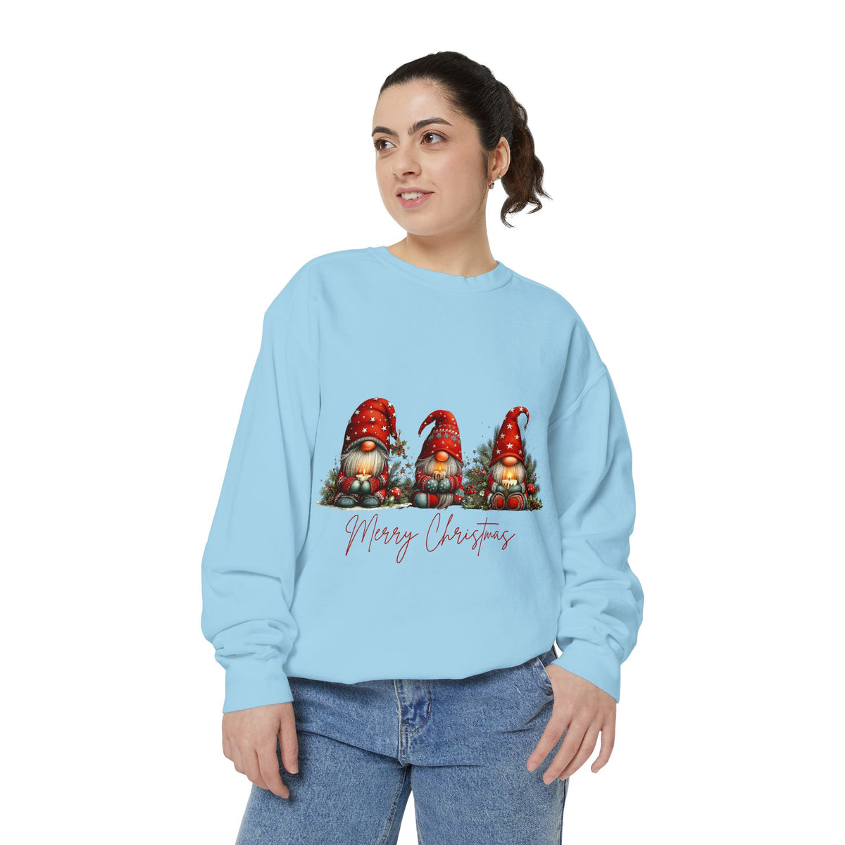 Christmas Gnomes Sweatshirt | Merry Christmas three gnomes holiday design