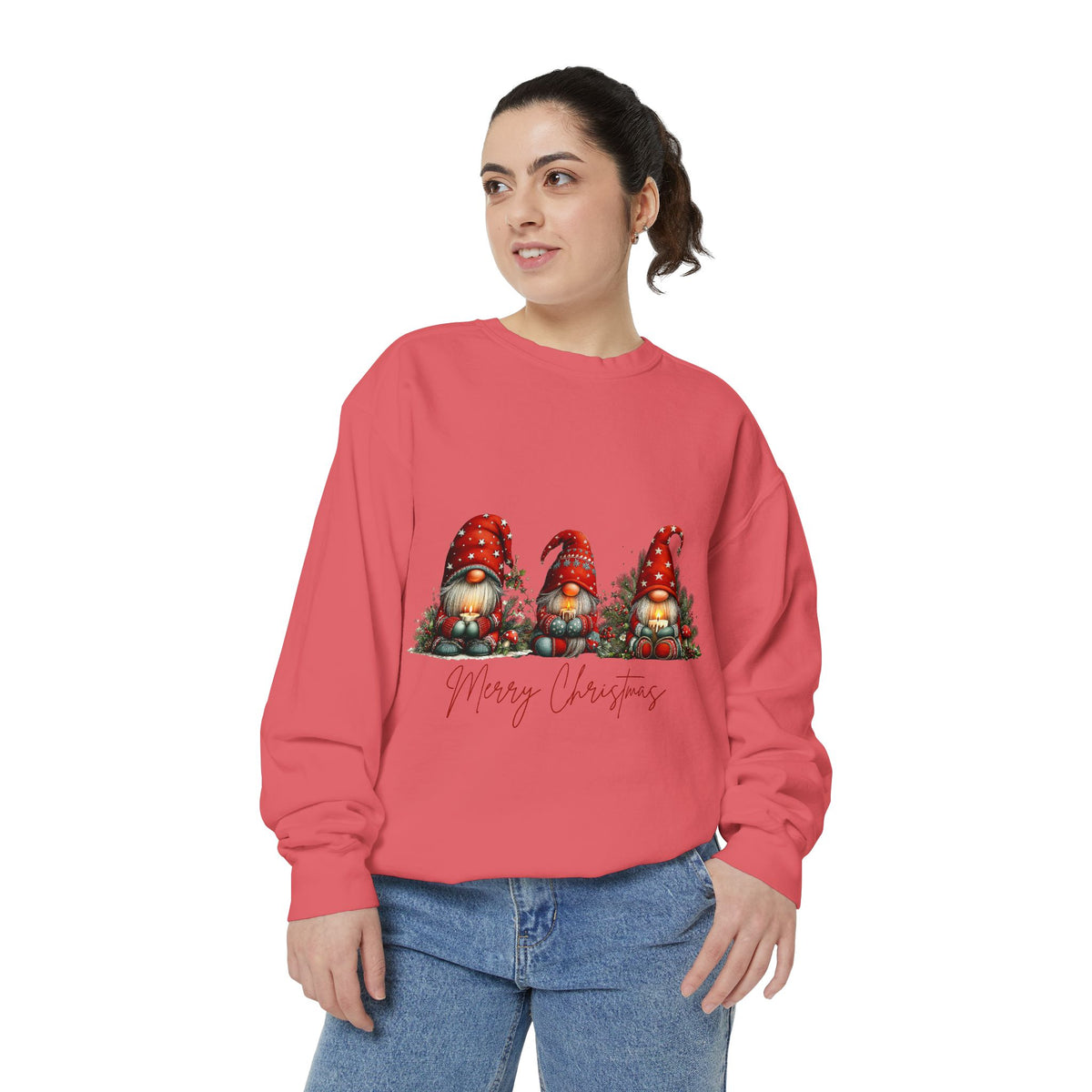 Christmas Gnomes Sweatshirt | Merry Christmas three gnomes holiday design
