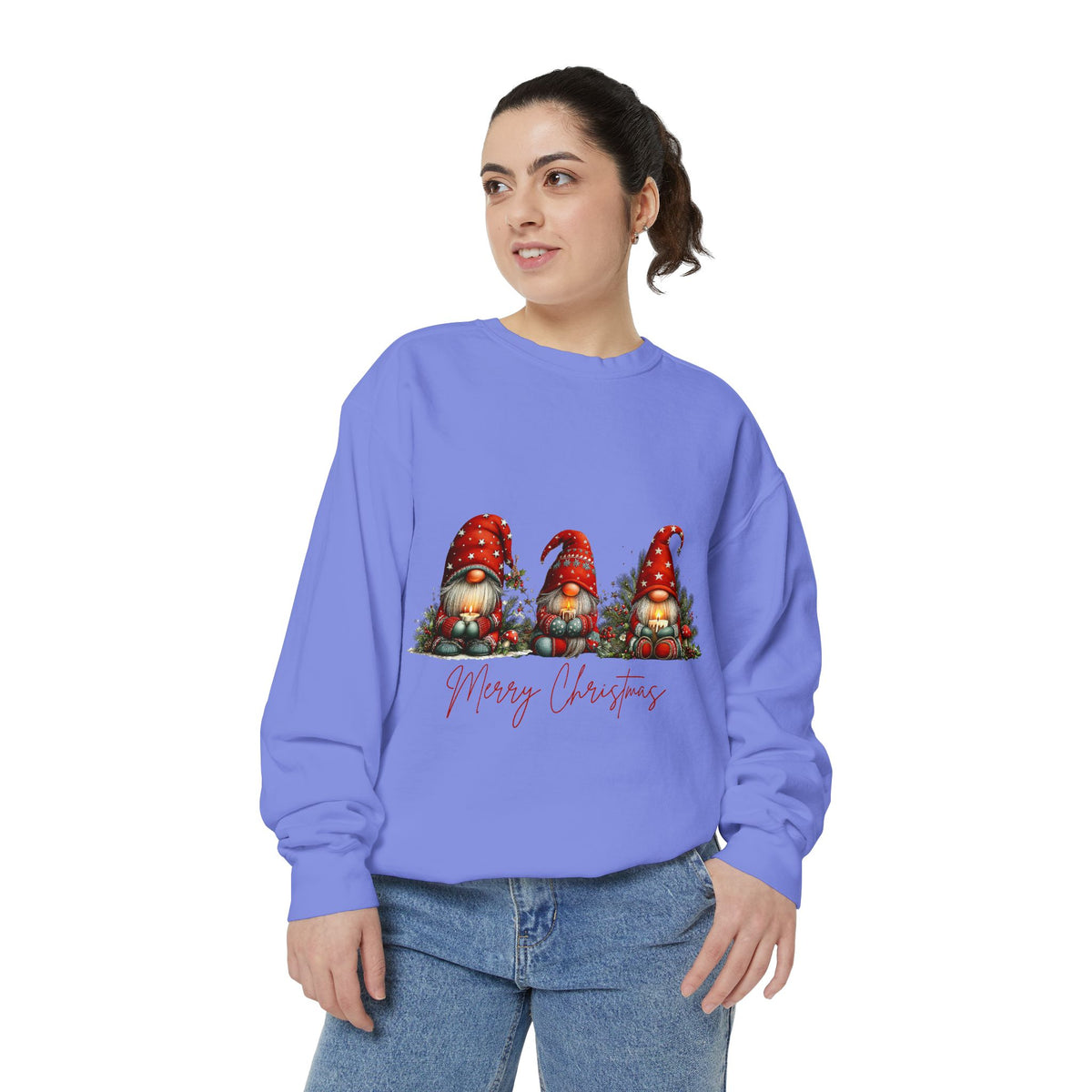 Christmas Gnomes Sweatshirt | Merry Christmas three gnomes holiday design
