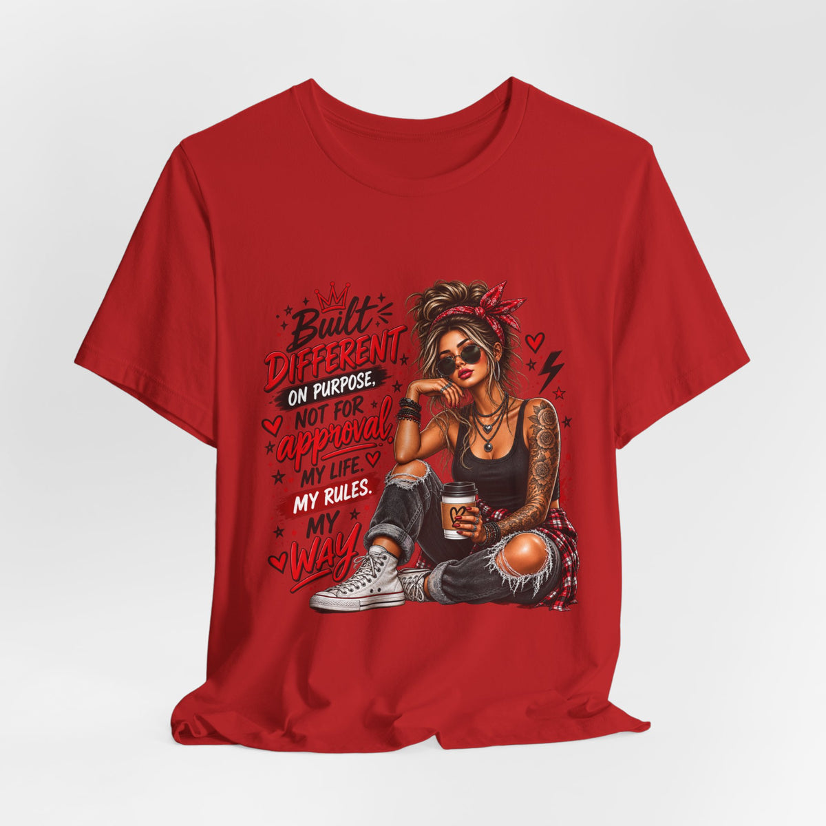 Built Different Shirt for Women | Motivational Graphic Tee | Empowerment T-Shirt | Strong Woman Shirt | Inspirational Gift