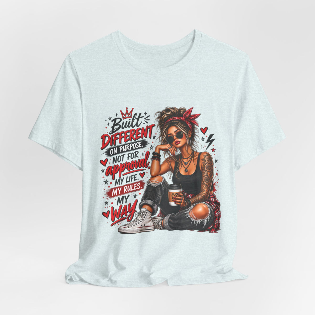 Built Different Shirt for Women | Motivational Graphic Tee | Empowerment T-Shirt | Strong Woman Shirt | Inspirational Gift