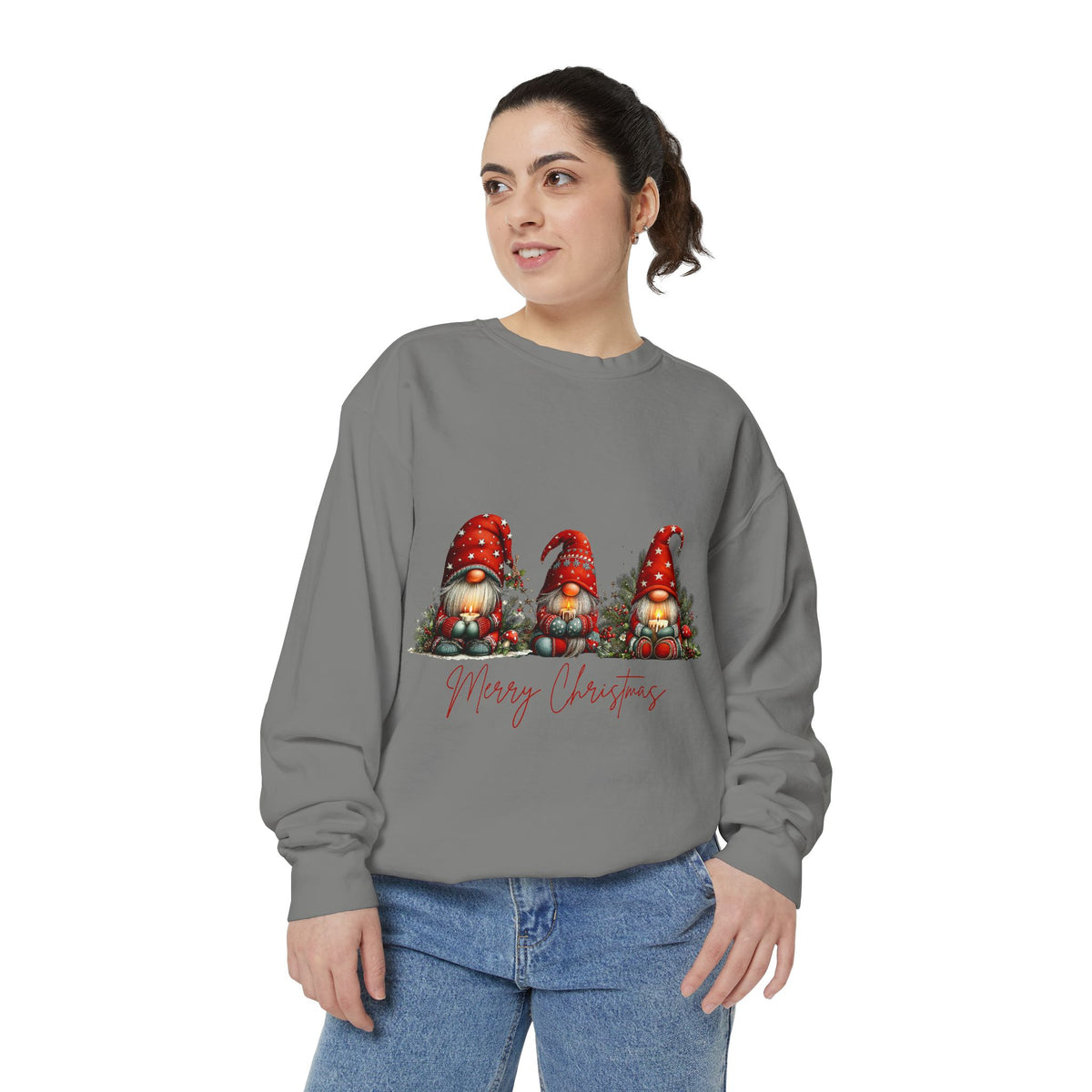 Christmas Gnomes Sweatshirt | Merry Christmas three gnomes holiday design
