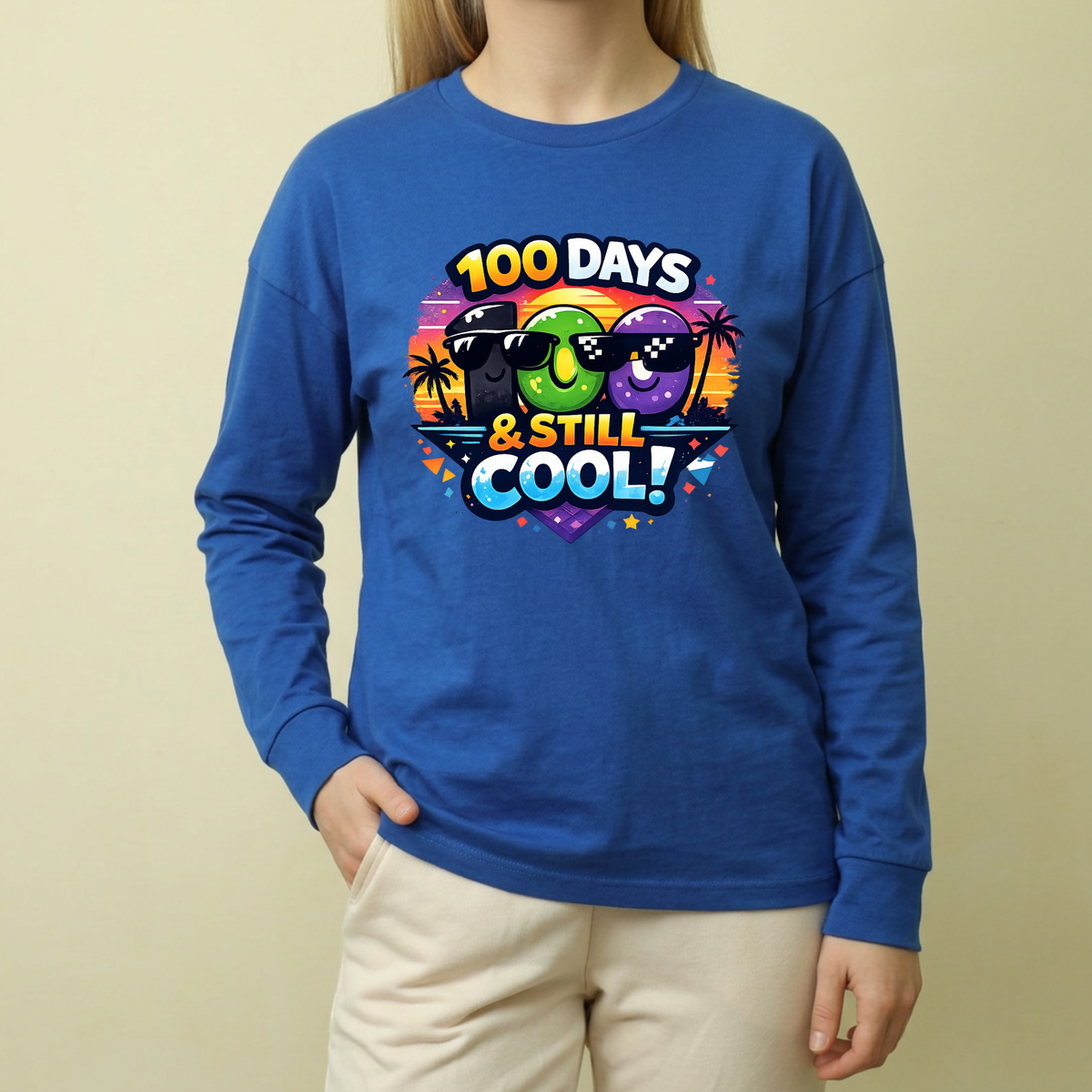 100 Days and Still Cool Kids Long Sleeve Tee | 100th Day School Shirt