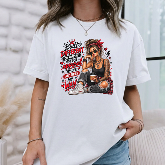 Built Different Shirt for Women | Motivational Graphic Tee | Empowerment T-Shirt | Strong Woman Shirt | Inspirational Gift