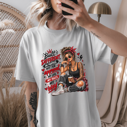 Built Different Shirt for Women | Motivational Graphic Tee | Empowerment T-Shirt | Strong Woman Shirt | Inspirational Gift