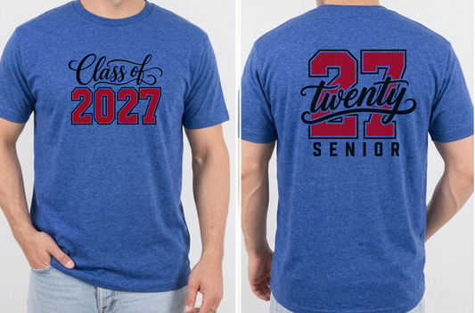 Class of 2027 Shirt | Senior 2027 T-Shirt | Graduation Shirt | Senior Year Tee | Class of 2027 Gift