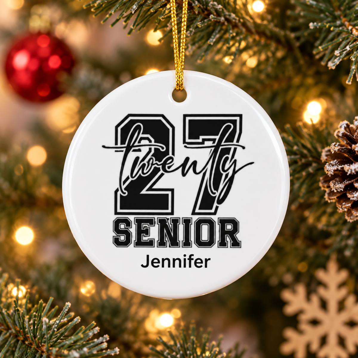 Personalized 'Class of 2027' Senior Ceramic Ornament  Graduation Keepsake Ornament for 2027 Graduate