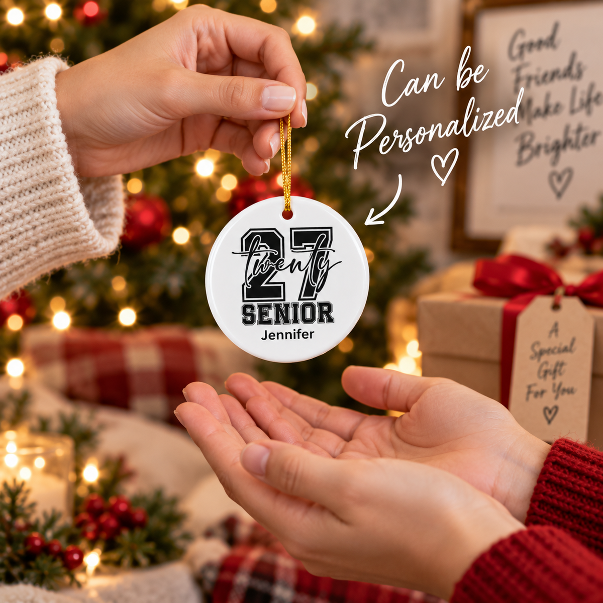 Personalized 'Class of 2027' Senior Ceramic Ornament  Graduation Keepsake Ornament for 2027 Graduate