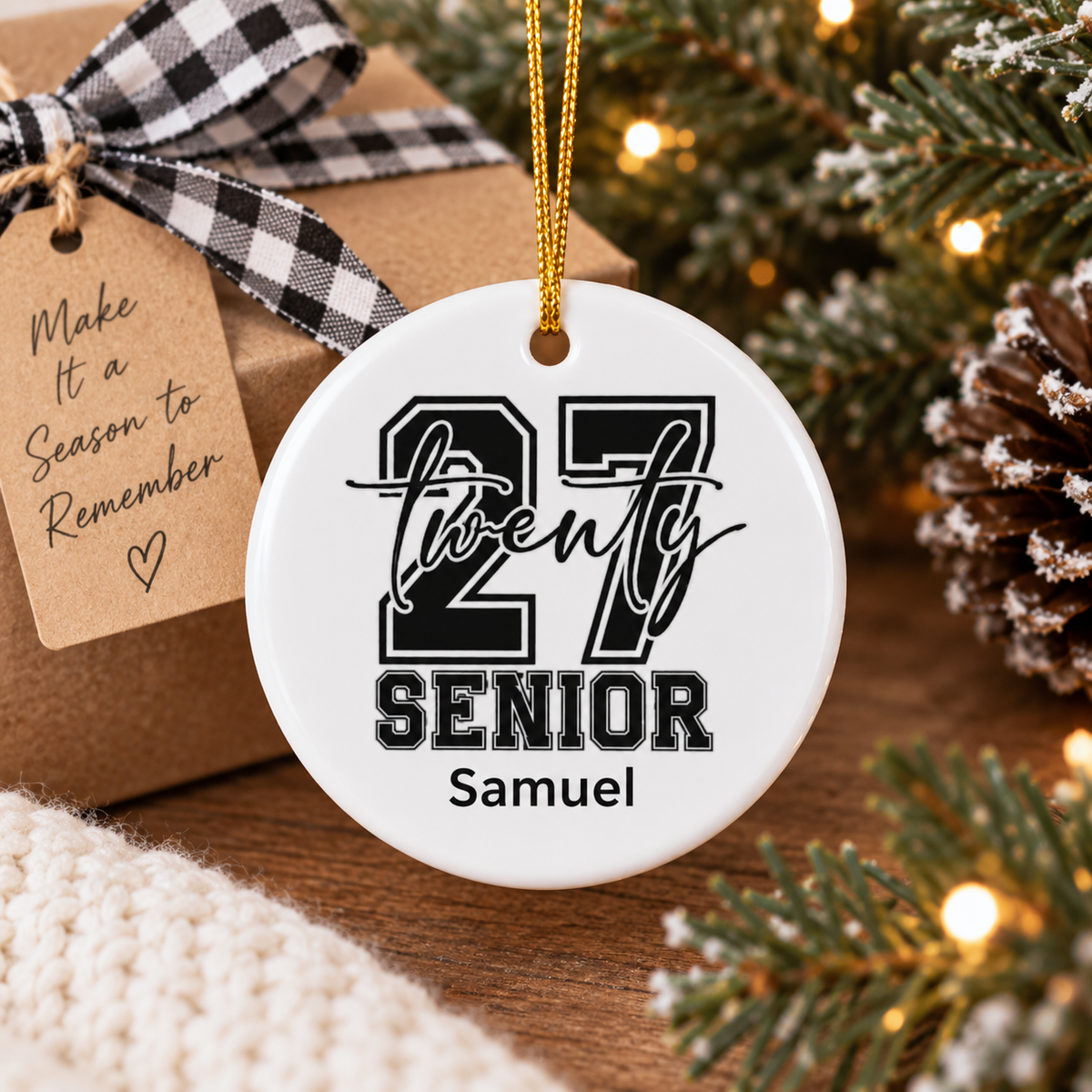 Personalized 'Class of 2027' Senior Ceramic Ornament  Graduation Keepsake Ornament for 2027 Graduate