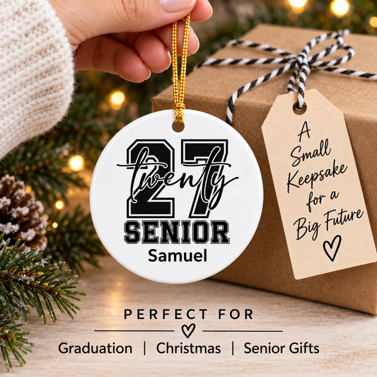 Personalized 'Class of 2027' Senior Ceramic Ornament  Graduation Keepsake Ornament for 2027 Graduate