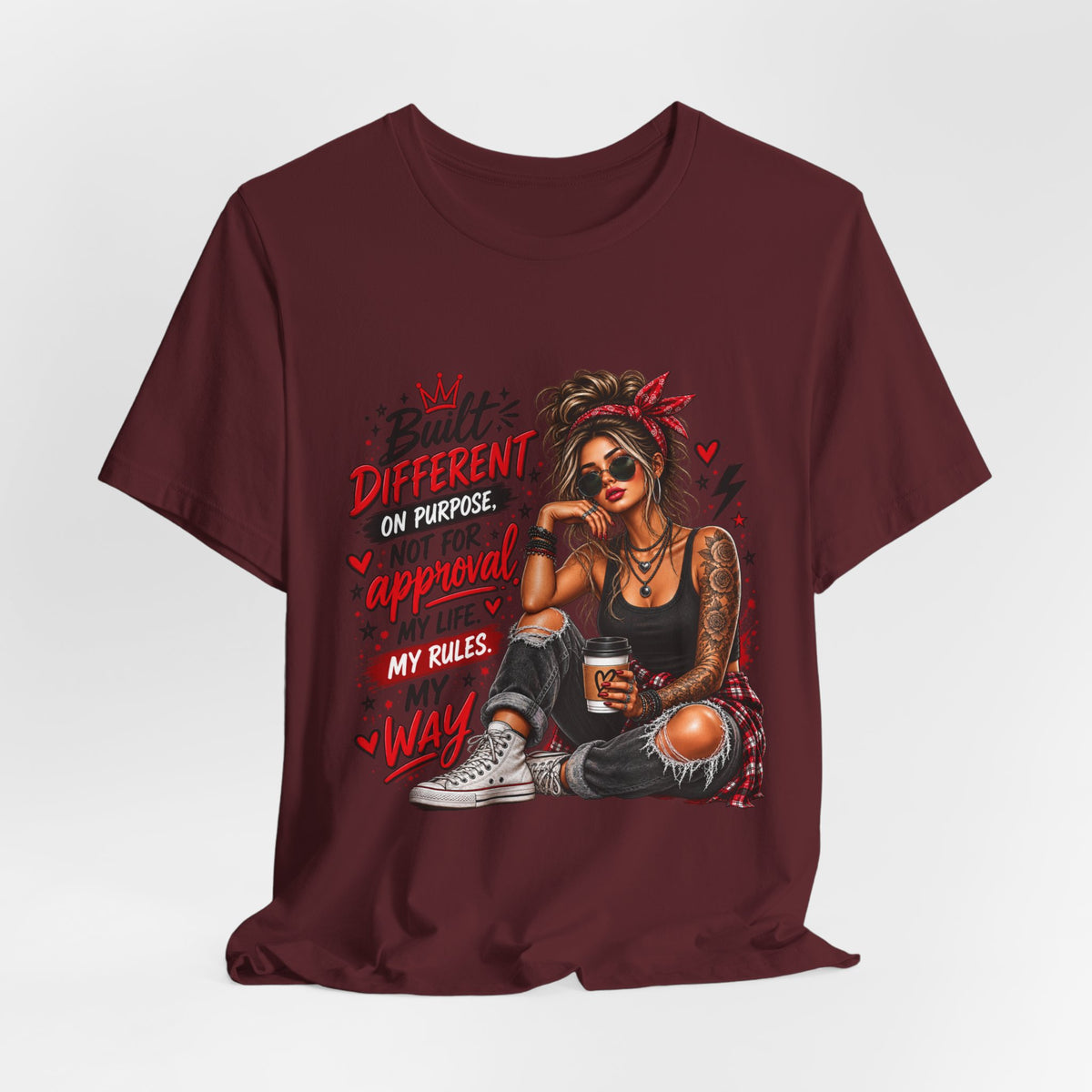 Built Different Shirt for Women | Motivational Graphic Tee | Empowerment T-Shirt | Strong Woman Shirt | Inspirational Gift