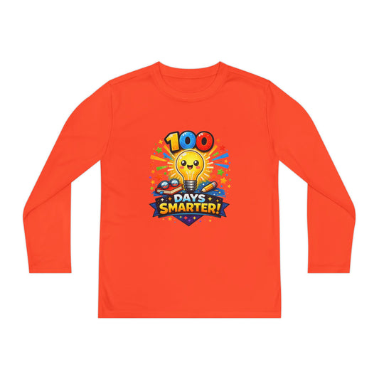 100 Days Smarter Lightbulb Design Youth Long Sleeve