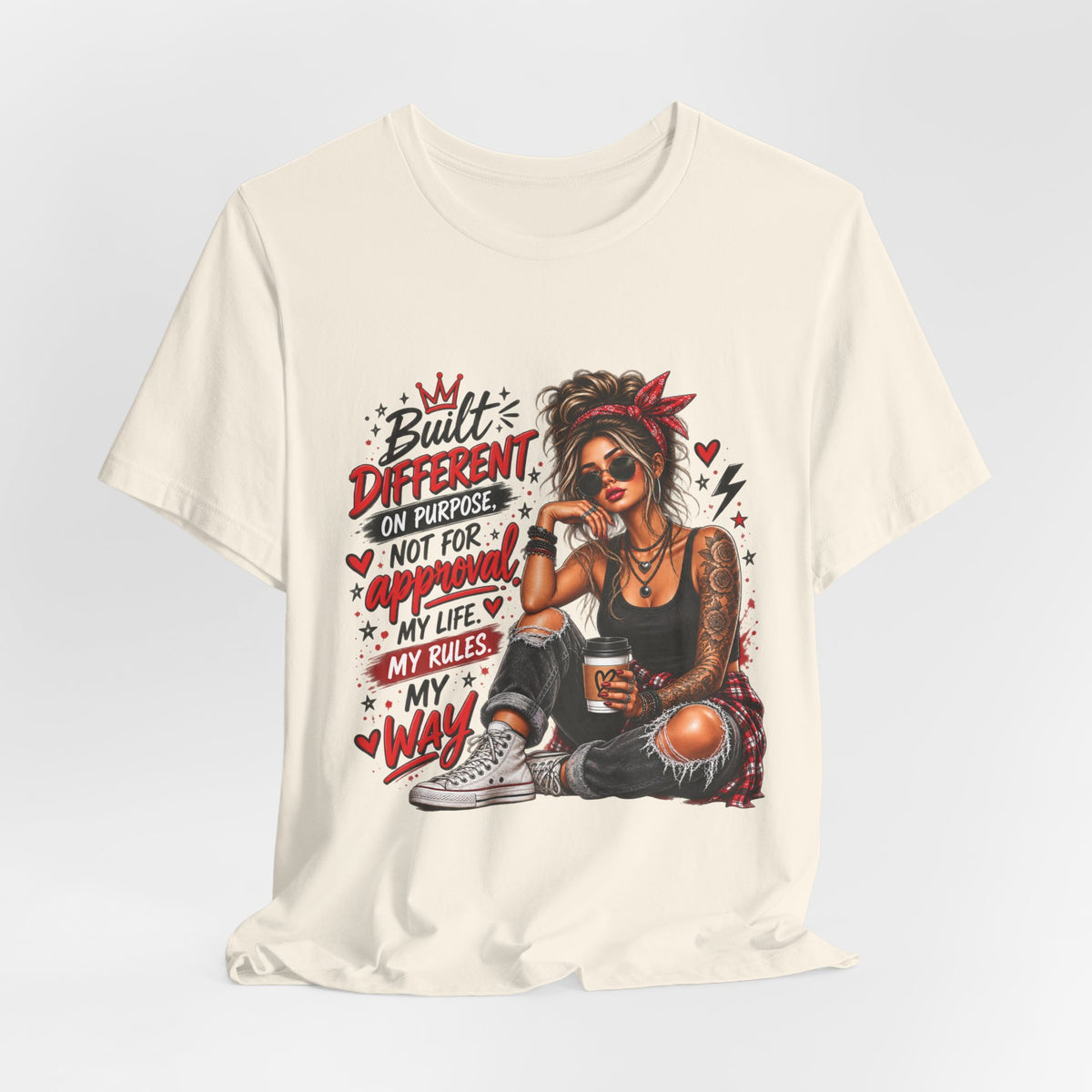 Built Different Shirt for Women | Motivational Graphic Tee | Empowerment T-Shirt | Strong Woman Shirt | Inspirational Gift