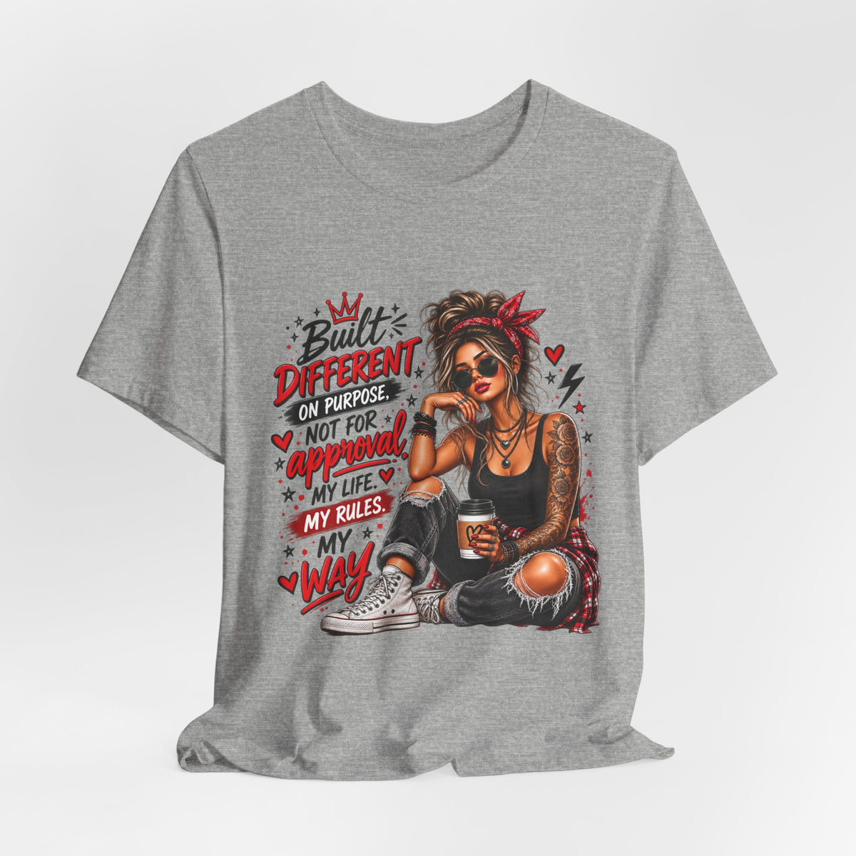 Built Different Shirt for Women | Motivational Graphic Tee | Empowerment T-Shirt | Strong Woman Shirt | Inspirational Gift