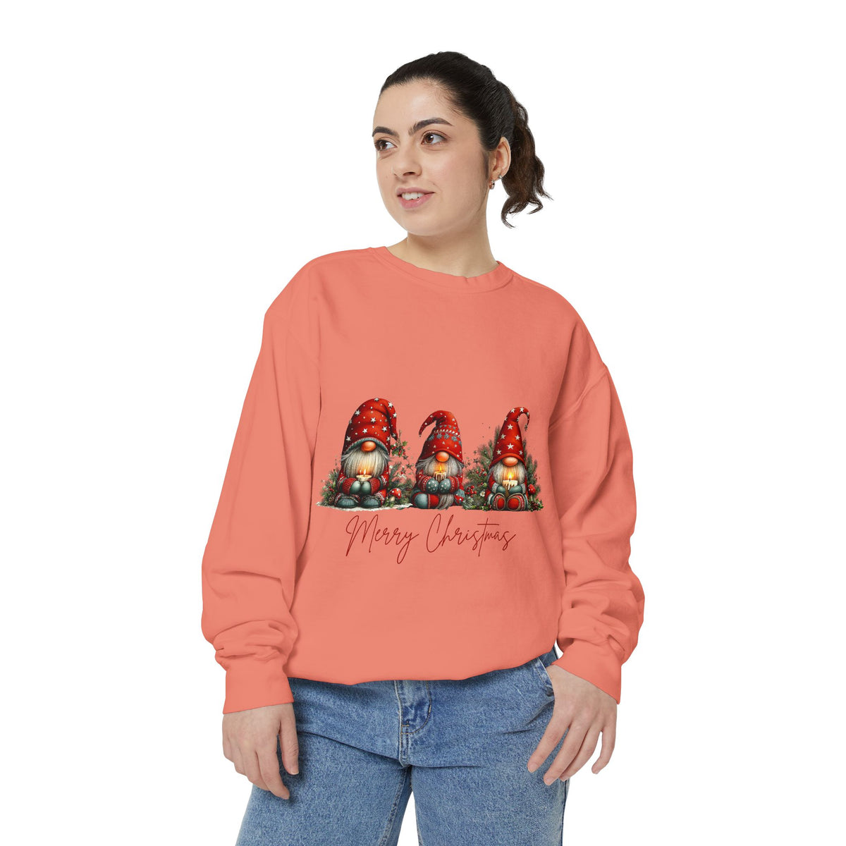 Christmas Gnomes Sweatshirt | Merry Christmas three gnomes holiday design