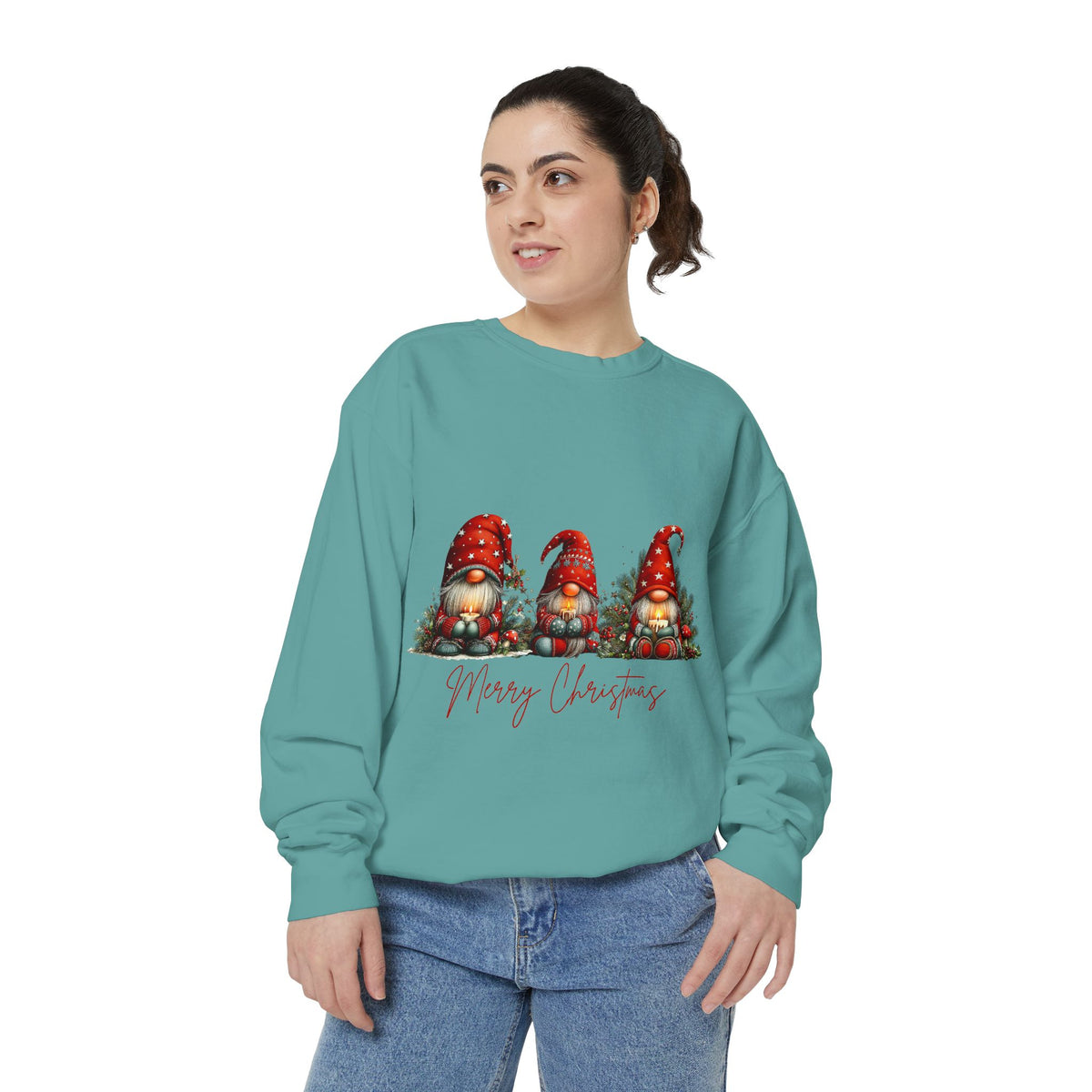 Christmas Gnomes Sweatshirt | Merry Christmas three gnomes holiday design