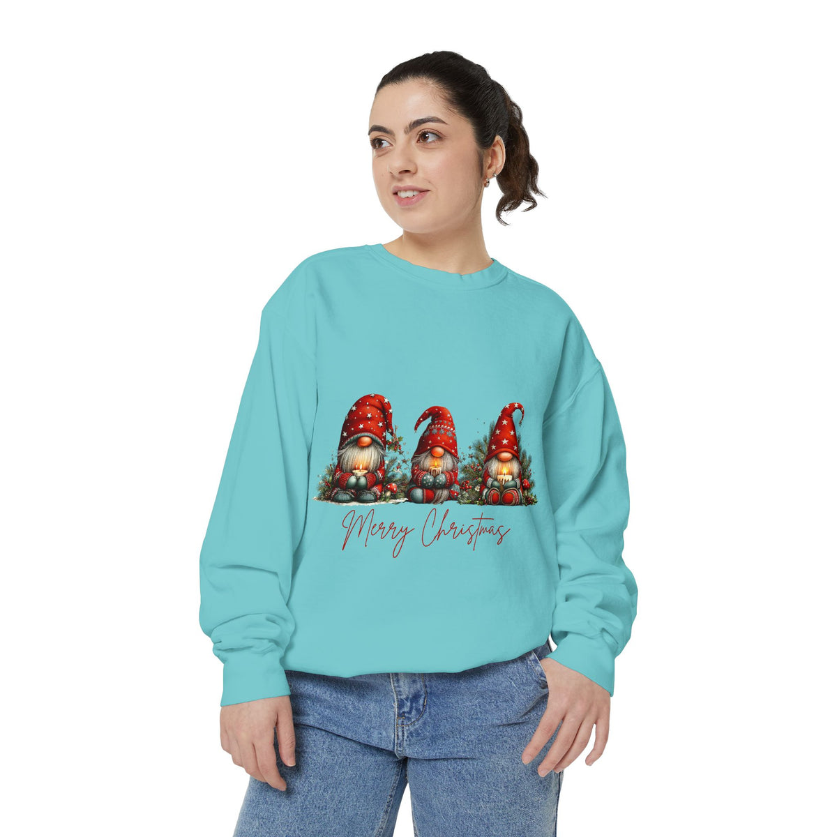 Christmas Gnomes Sweatshirt | Merry Christmas three gnomes holiday design