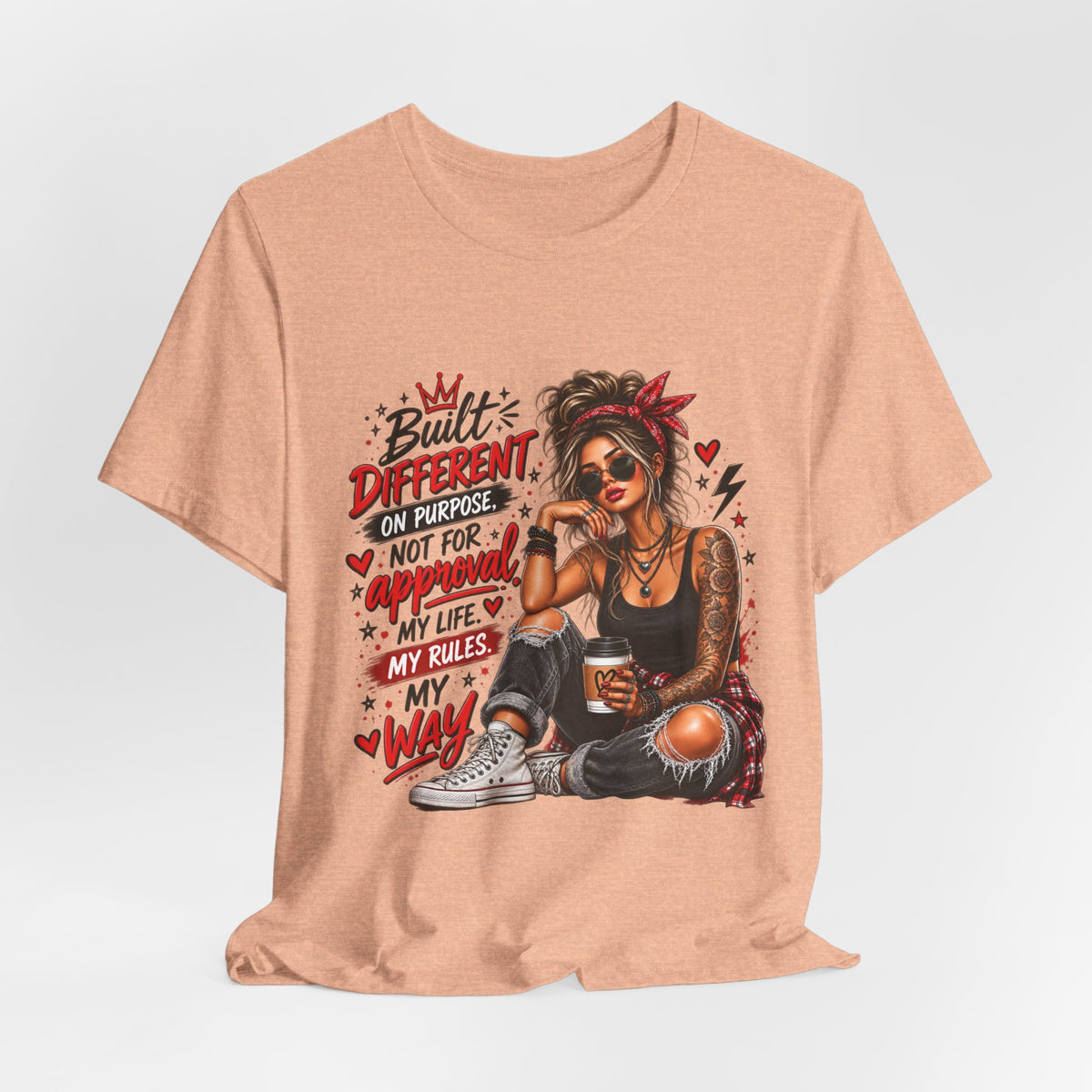 Built Different Shirt for Women | Motivational Graphic Tee | Empowerment T-Shirt | Strong Woman Shirt | Inspirational Gift