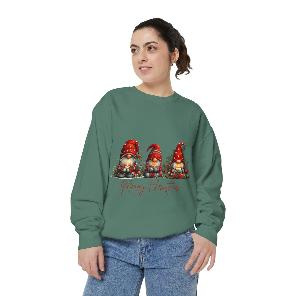 Christmas Gnomes Sweatshirt | Merry Christmas three gnomes holiday design
