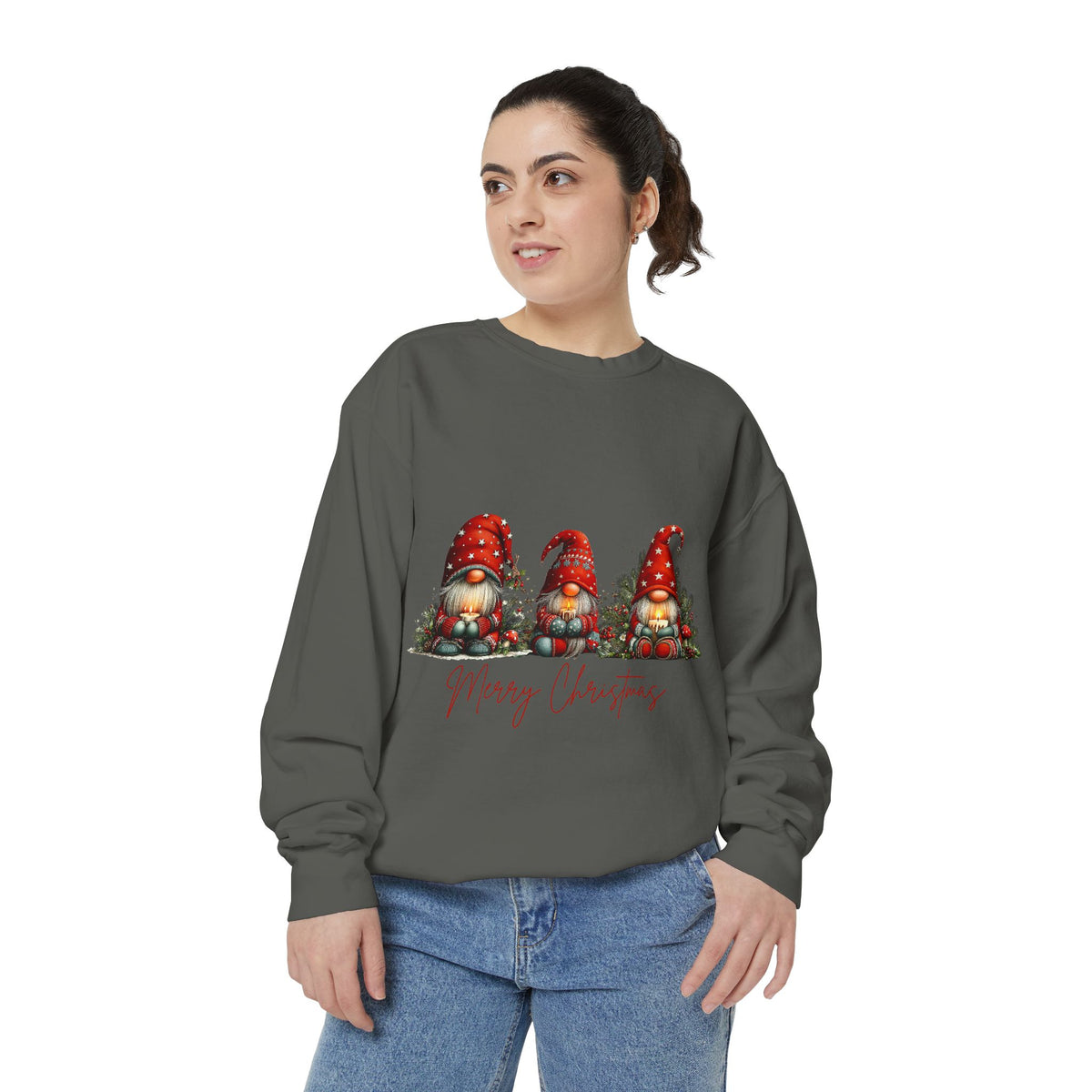 Christmas Gnomes Sweatshirt | Merry Christmas three gnomes holiday design